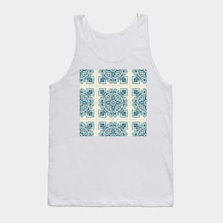 Portuguese tiles pattern. Vintage background Tank Top